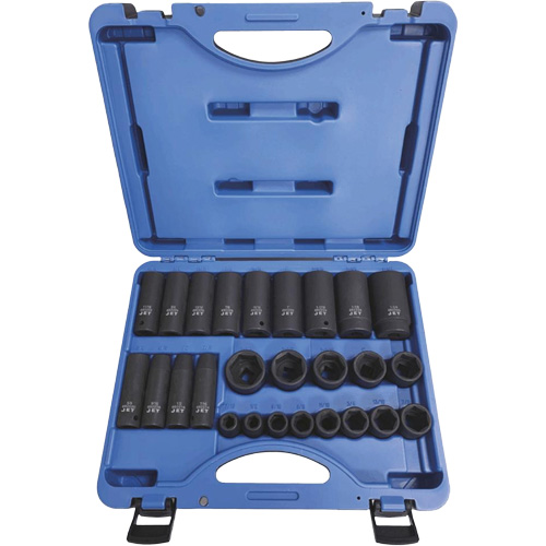PS2612SD Jeux de douilles - r&eacute;guli&egrave;res, 26 Mcx, Chocs, Prise de 1/2" Kelford