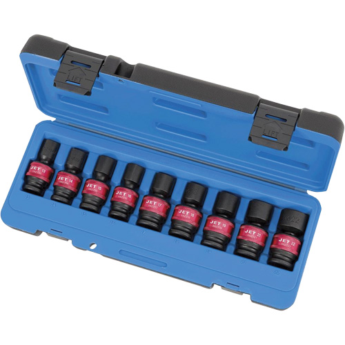 PSU912M Jeux de douilles universelles, 9 Mcx, Chocs, Prise de 1/2" Kelford
