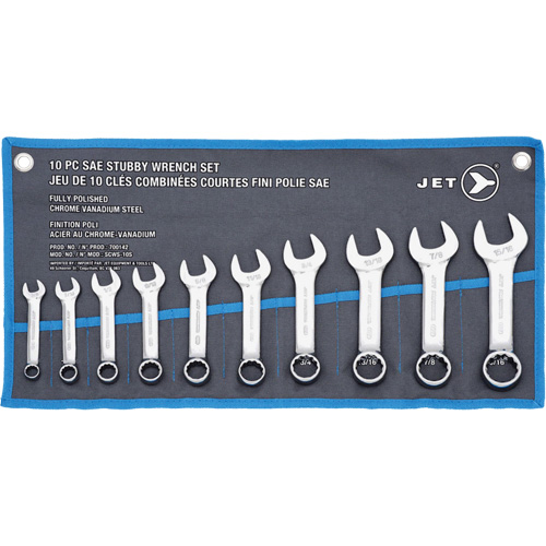 SCWS-10S Stubby Wrench Sets, Combination, 10 Pieces, Imperial Kelford