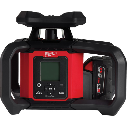 M18 Red Exterior Dual Slope Rotary Laser Level Kit with Receiver & Remote, 4000' (1219.2 m) Kelford