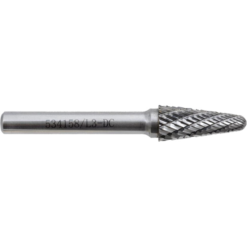 L3-DC JET-KUT Taper Shape Bur 9 (Radius End), 3/8" Dia. Kelford