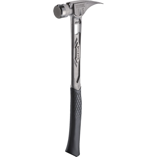 TIBONE Milled Titanium Framing Hammer, 15 oz., Solid Steel Handle, 17-17/50" L Kelford