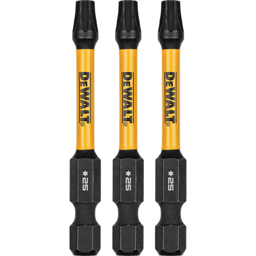 3-Piece FLEXTORQ&reg; Impact Screwdriving Bits, Torx, T-25, 1/4" Drive Kelford