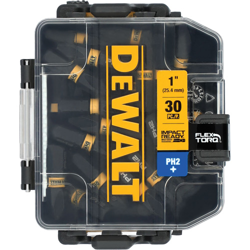 Jeu de forets &agrave; chocs FLEXTORQ 30 mcx, Phillips, #2, Prise 1/4" Kelford
