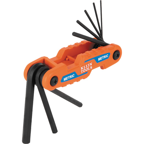 Compact Folding Hex Key Set, 8 Pcs., Metric Kelford