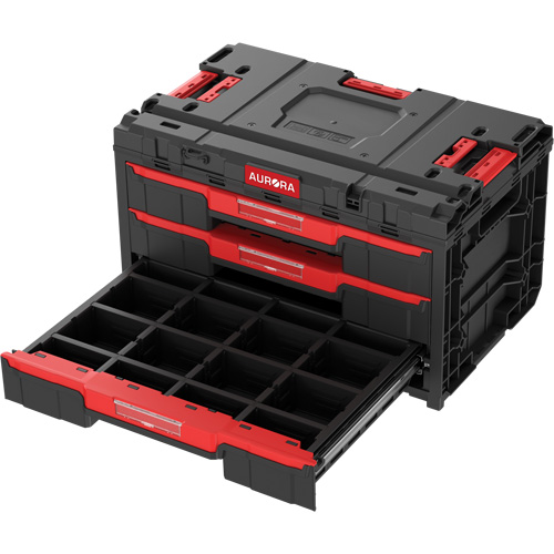 Boîte &agrave; outils &agrave; 3 tiroirs Arx, 23-1/10" x 15" x 13-2/5', Noir Kelford