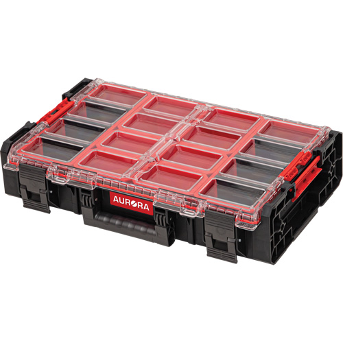 Organisateur tr&egrave;s-grand avec bacs courts Arx, 23" x 15-1/5" x 5", Noir Kelford
