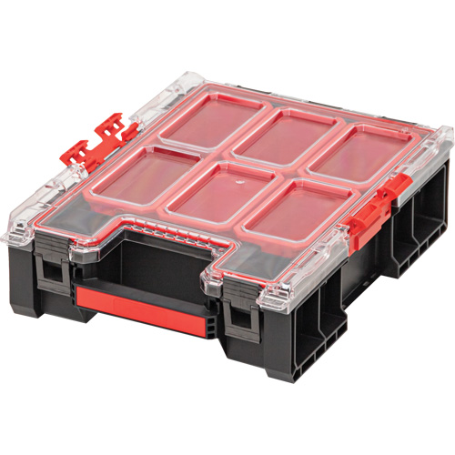 Organisateur moyen haut avec bacs Arx, 10-2/5" x 14-3/10" x 4-1/5", Noir Kelford