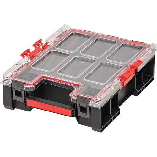 Organisateur moyen haut avec cloisons en mousse &agrave; plusieurs couches Arx, 10-2/5" x 14-3/10" x 4-1/5", Noir Kelford