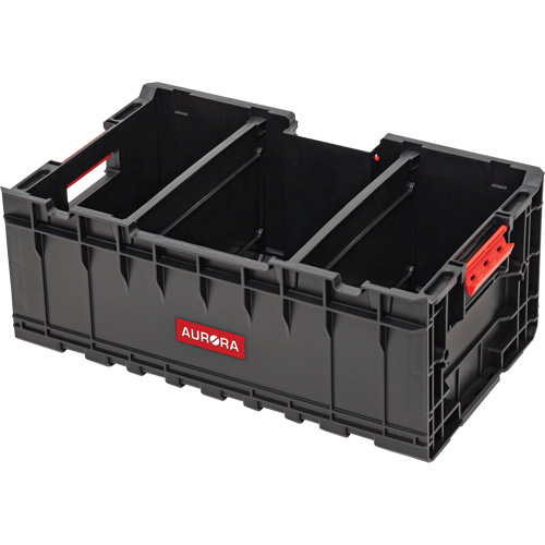 Arx Tool Crate with Dividers, 22-7/10" x 14-1/10" x 9-3/10", Black Kelford