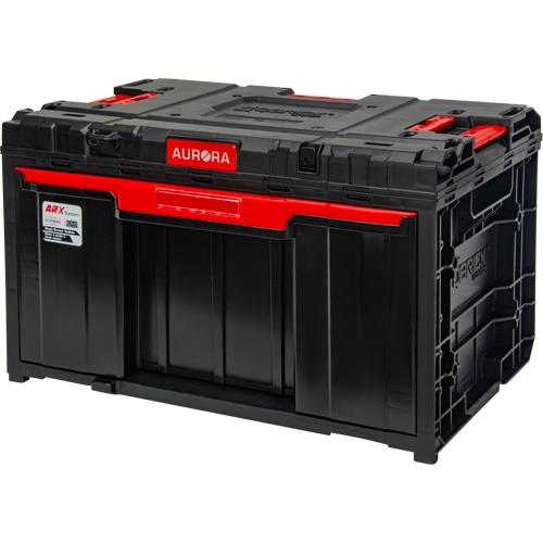 Arx&reg; Single Drawer Toolbox, 11-1/5" W x 18-3/10" D x 9-1/10" H, Black/Red Kelford
