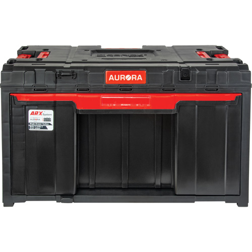 Arx&reg; Single Drawer Toolbox, 11-1/5" W x 18-3/10" D x 9-1/10" H, Black/Red Kelford