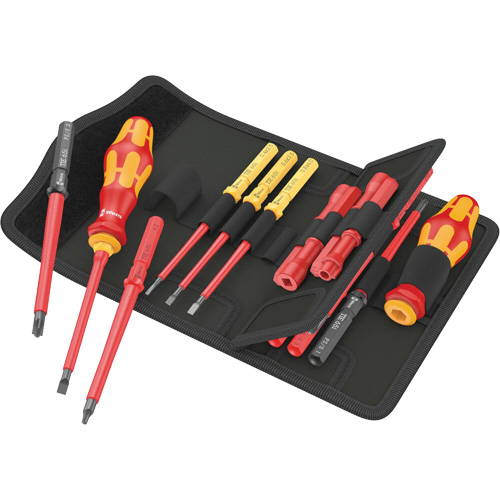 Insulated Screwdriver Set for Slotted Screws, 1000 V, 18 Pcs Kelford