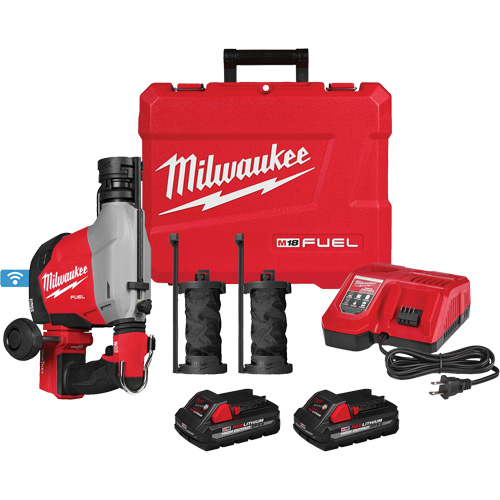 Marteau rotatif &agrave; la verticale FUEL avec extracteur de poussi&egrave;re int&eacute;gr&eacute;, 18 V, 5/8", 1310 tr/min Kelford