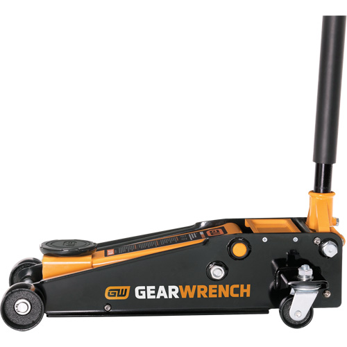 Heavy-Duty Floor Jack, 3 Ton(s) Capacity, 5-1/4" Lowered, 18-1/4" Raised, Manual Hydraulic Kelford