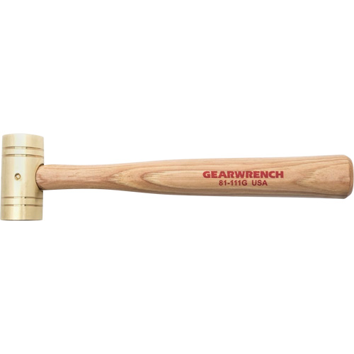 Marteau en laiton avec manche en noyer, Poids de la t&ecirc;te 1 lb, 11" lo Kelford