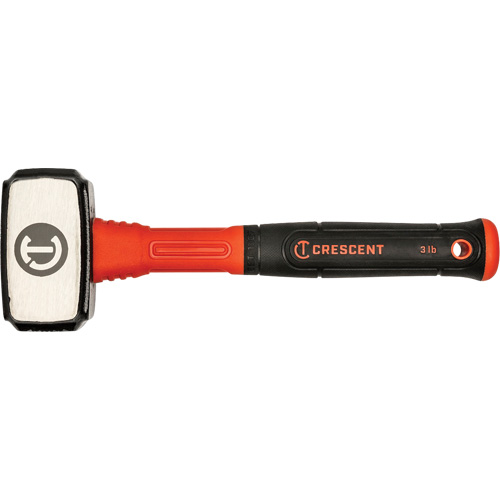 Drilling Hammer, 3 lbs., Fibreglass Handle, 4" L Kelford