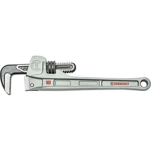 Slim Jaw Pipe Wrench, 1-9/10" Jaw Capacity, 10" Long, Powder Coated Finish, None Handle Kelford
