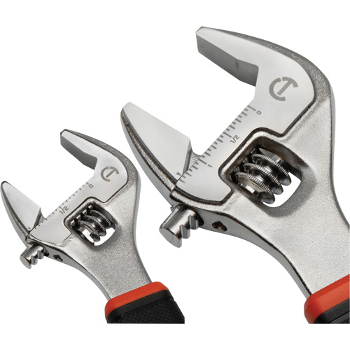 Quick-Fit-Jaw Adjustable Wrench Set, Adjustable, 2 Pieces, Imperial and Metric Kelford