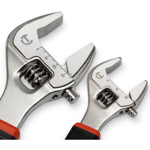 Quick-Fit-Jaw Adjustable Wrench Set, Adjustable, 2 Pieces, Imperial and Metric Kelford