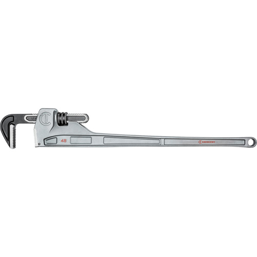 Pipe Wrench, 6" Jaw Capacity, 48" Long, Powder Coated Finish, Non-Ergonomic Handle Kelford