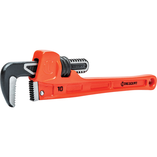 SLIM JAW Pipe Wrench, 1-9/10" Jaw Capacity, 10" Long, Powder Coated Finish, Non-Ergonomic Handle Kelford