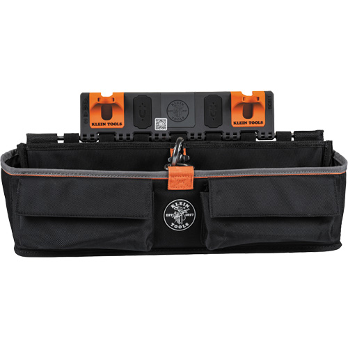 Bucket Work CentreS-Hook Large Pouch Module, Nylon, 3 Pockets, Black/Orange Kelford