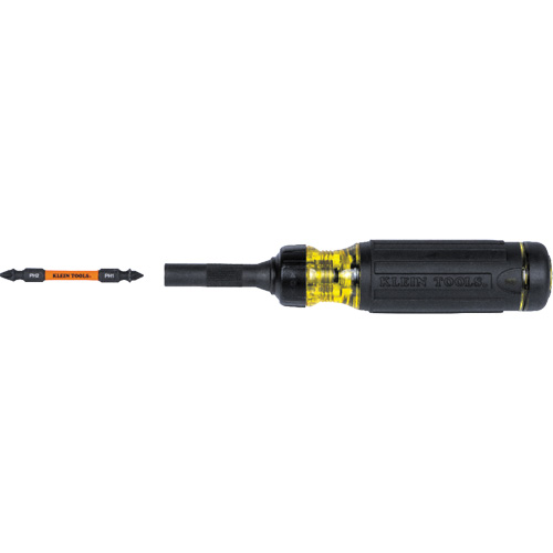 15-in-1 Ratcheting Impact-Rated Multi-Bit Torsion Zone Screwdriver, 9-1/2" L, Cushion Grip Handle Kelford