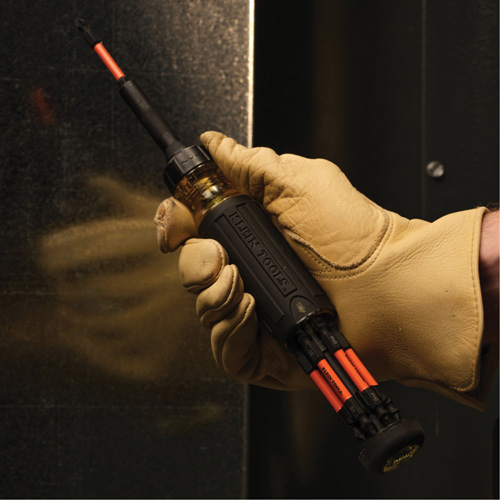 15-in-1 Ratcheting Impact-Rated Multi-Bit Torsion Zone Screwdriver, 9-1/2" L, Cushion Grip Handle Kelford