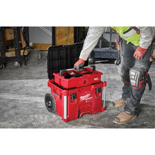 Boîte &agrave; outils sur roues PACKOUT, 18" x 22" x 19-1/2", Noir/Rouge Kelford