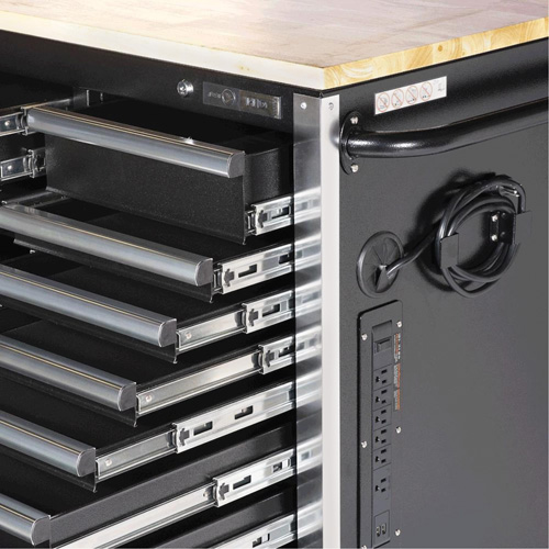 HDRC7220 Armoire mobile de s&eacute;rie HD, 20 tiroirs, 72" la x 24" p x 42-3/10" h, Noir Kelford