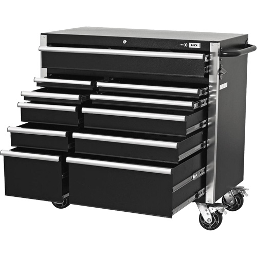 HDCC-4115 HD Series Toolbox Combo, 21-1/2" D x 44-1/5" W x 63-3/10" H, Black Kelford