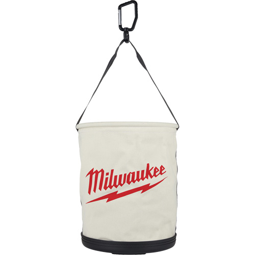 Utility Bucket Bag, 11-81/100" L x 11-81/100" W x 14-57/100" H, Polyester, White Kelford