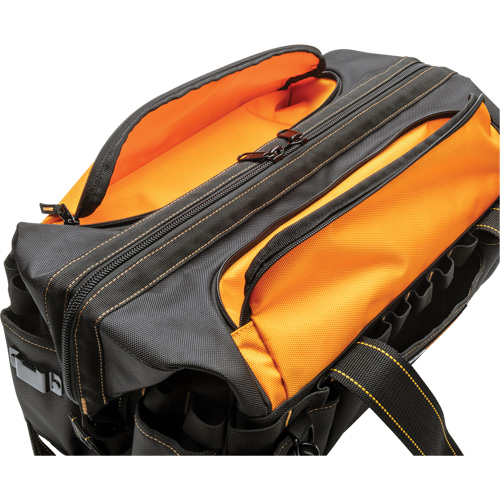 Sac &agrave; outils de 20" pour les professionnels, Nylon, 33 pochettes, Noir/Orange Kelford