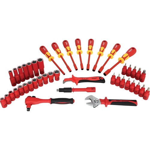 Insulated Socket & Tool Set, 44 Pcs Kelford