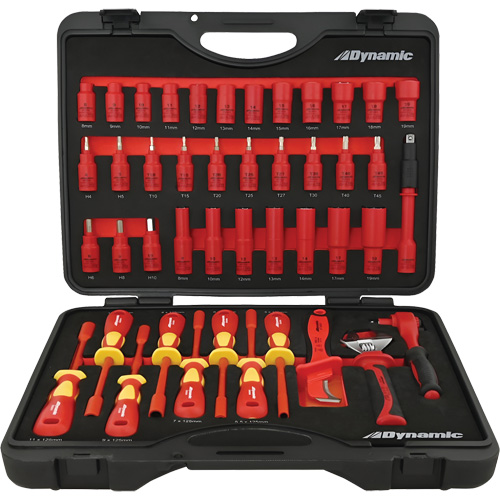 Insulated Socket & Tool Set, 44 Pcs Kelford
