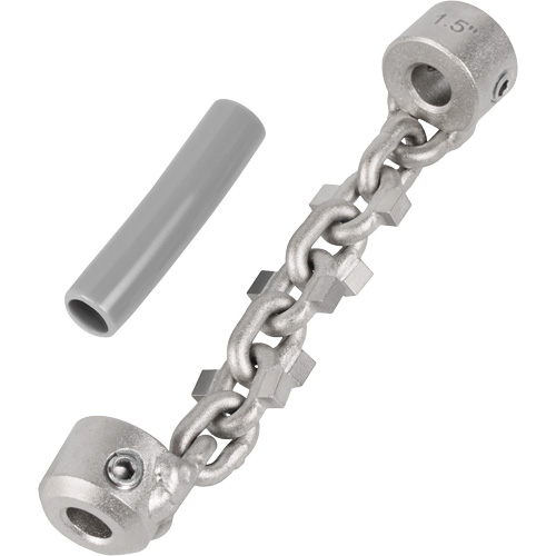 Chaîne de nettoyage de tuyaux de 1-1/4" - 1-1/2" pour c&acirc;ble de serpent &agrave; chaîne de 1/4" Kelford