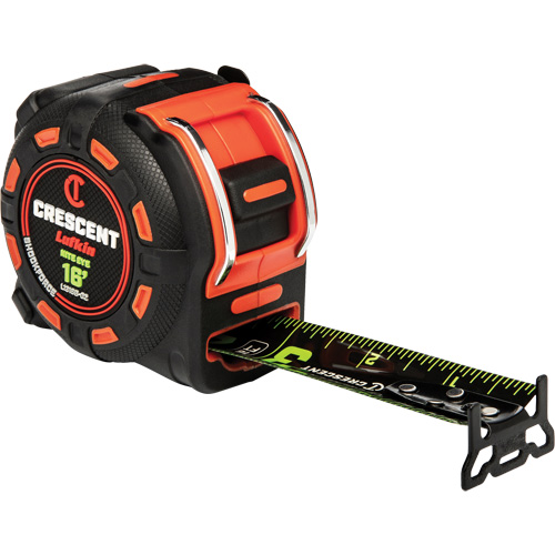 Ruban &agrave; mesurer Shockforce NITE EYE, 1-1/4" x 16', Marques de goujon SAE Kelford