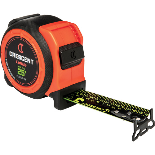  CONTROLTOUCH NITE EYE Tape Measure, 1-3/16" x 25', SAE Graduations Kelford