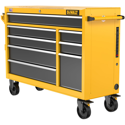 Heavy-Duty Mobile Workstation, 8 Drawers, 52" W x Yellow Kelford