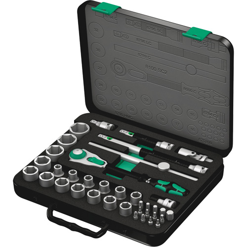 Jeu de cliquets rapides Zyklop 8100 SC 2, 37 Mcx, Prise de 3/8" Kelford