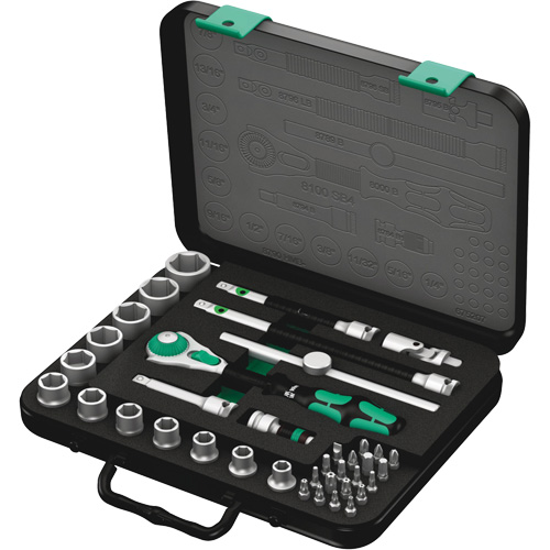 Jeu de cliquets rapides Zyklop 8100 SB 4, 38 Mcx, Prise de 3/8" Kelford