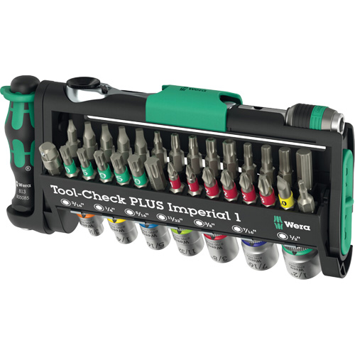Ensemble d'outils en mesures imp&eacute;riales 1 Tool-Check PLUS, 39 Mcx, Prise de 1/4" Kelford