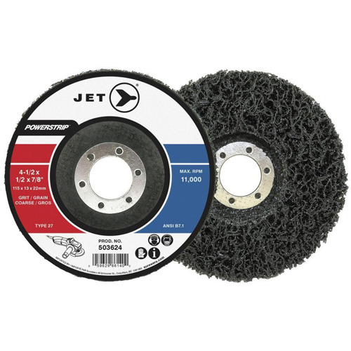 Meule &agrave; centre d&eacute;prim&eacute; pour pr&eacute;paration de surfaces POWERSTRIP XCL, 4-1/2" dia. Kelford