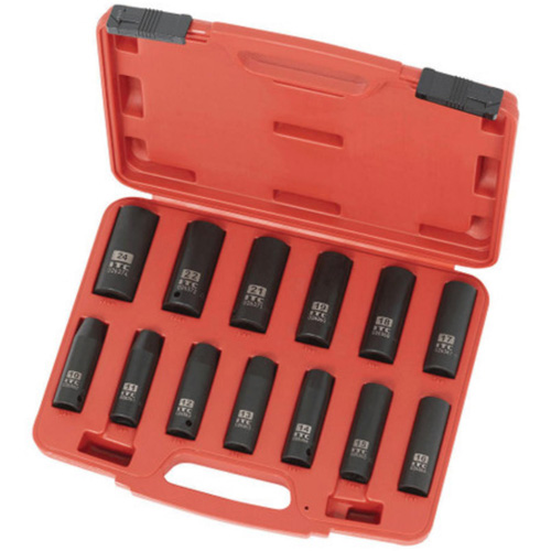 IPS-1312DM Metric Socket Set, 13 Pcs, Impact, 1/2" Drive Size, Deep Kelford