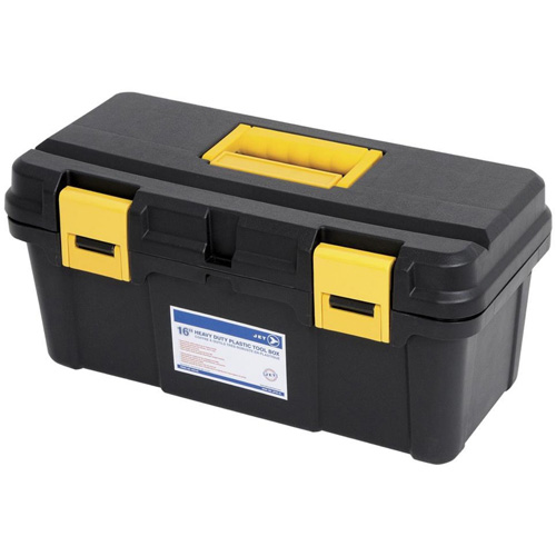 Coffre &agrave; outils portatif en plastique JPTB-16, 16" la x 8" p x 7-1/2" h, Noir Kelford