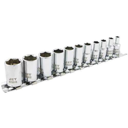 Jeu de douilles m&eacute;triques &agrave; 6 pans SS1411M-6, 11 Mcx, Prise de 1/4" Kelford