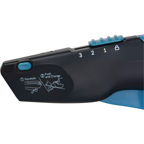 Couteau de s&eacute;curit&eacute; r&eacute;tractable , Acier inoxydable, Robuste, Prise en Plastique/Aluminium Kelford