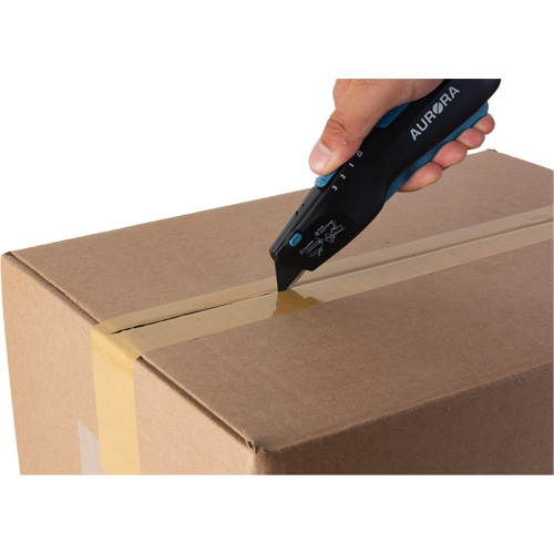 Couteau de s&eacute;curit&eacute; r&eacute;tractable , Acier inoxydable, Robuste, Prise en Plastique/Aluminium Kelford