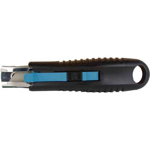 Couteau de s&eacute;curit&eacute; r&eacute;tractable standard, Acier inoxydable, Prise en Caoutchouc Kelford
